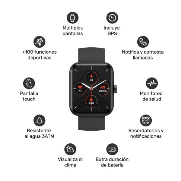 Reloj Smartwatch Lhotse GPS MoveOn 7 Black 37/38mm - Imagen 4