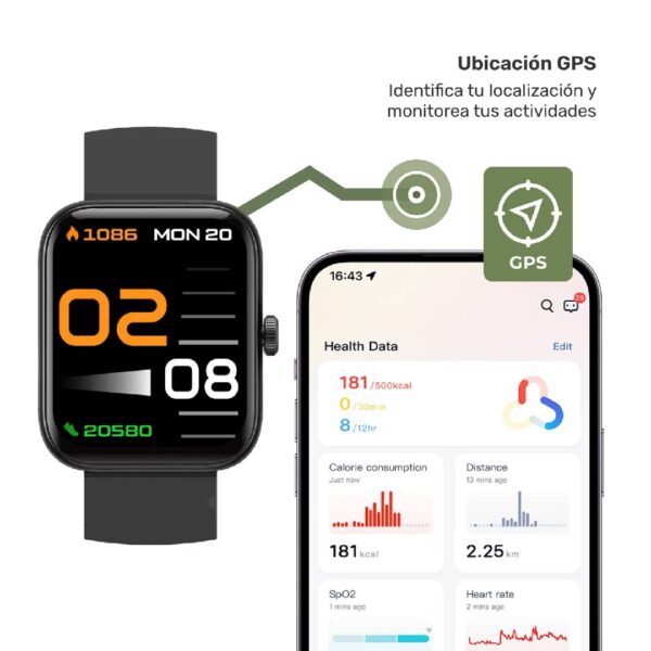 Reloj Smartwatch Lhotse GPS MoveOn 7 Black 37/38mm - Imagen 3
