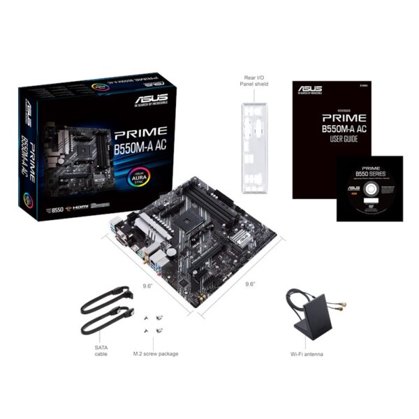 Placa Madre ASUS Prime B550M-A AC MicroATX AMD AM4