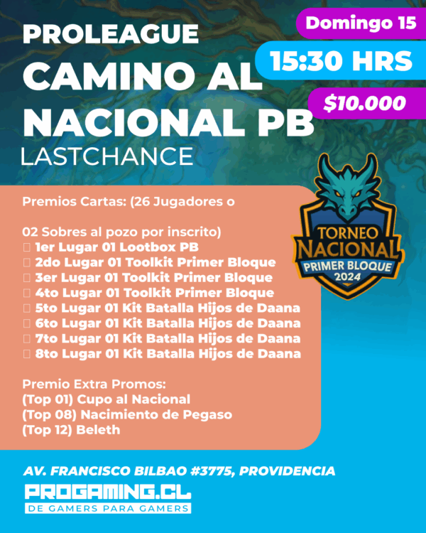 Camino al Nacional de Prime Bloque: LAST CHANCE, 15 de Junio - 15:30 Hrs