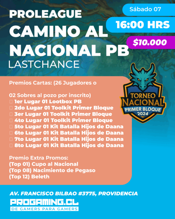 Camino al Nacional de Prime Bloque: LAST CHANCE, 7 de Junio - 16:00 Hrs