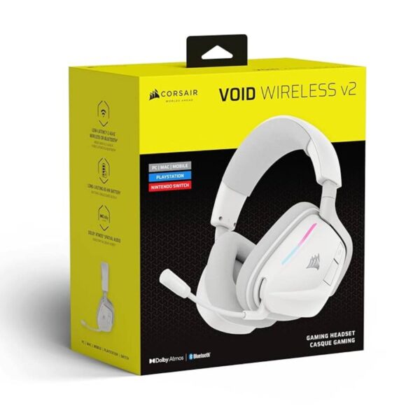Audifonos Gamer Corsair VOID WIRELESS v2, Blanco - Imagen 3