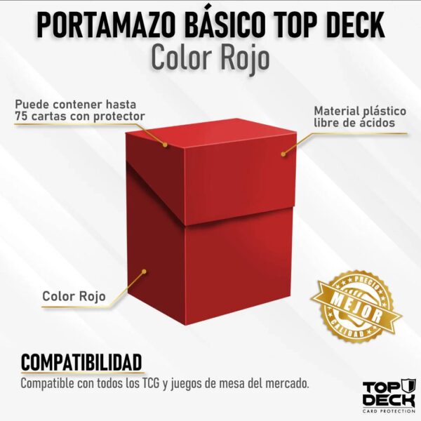 Deck Box Plastico XL 120 Color Rojo - Imagen 3