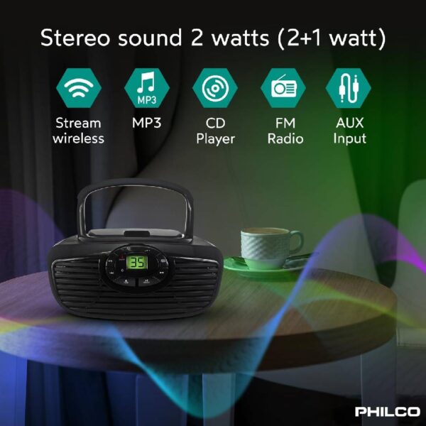 Radio Boombox Philco CD PBB2005BT-BK - Imagen 2
