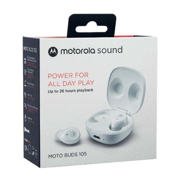 Audífonos Motorola Moto Buds 105 True Wireless Blanco - Imagen 5