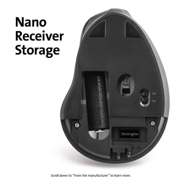 Mouse Vertical Kensington Profit Inalambrico Negro 6 Botones - Imagen 4