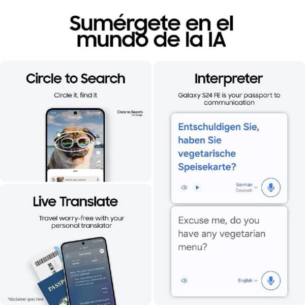 Samsung Galaxy S24 FE, 5G, 256G, 8GB RAM, Grafito - Imagen 6