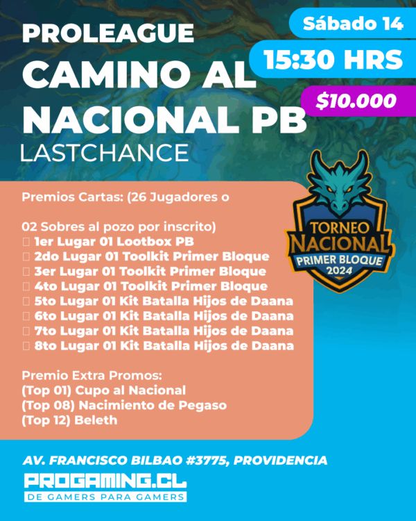 Camino al Nacional de Prime Bloque: LAST CHANCE, 14 de Junio - 15:30 Hrs