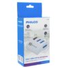 Extension 3 enchufes + 2 USB + USB Tipo C Blanca