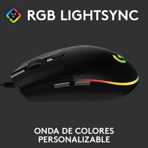 Mouse Gamer Logitech G203 Lightsync Rgb 8000dpi 6 Botones - Imagen 2