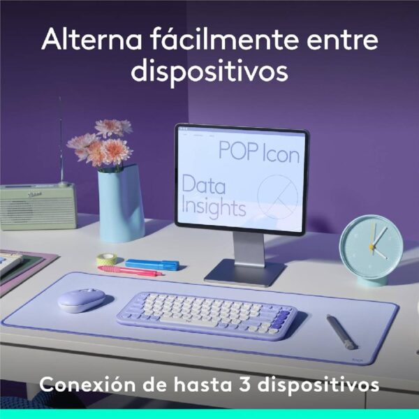 Teclado Logitech POP Icon Combo Español Negro - Imagen 6