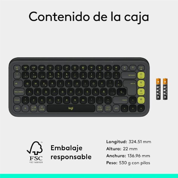Teclado Logitech POP Icon Combo Español Negro - Imagen 8