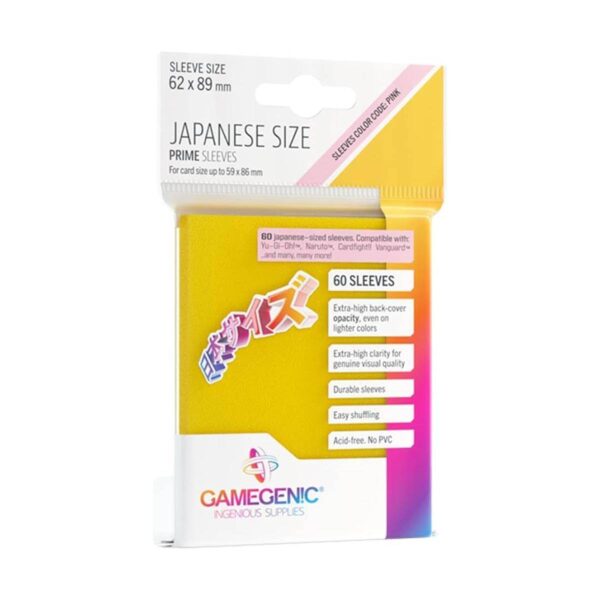Protectores Prime Gamegenic - Yellow (62 x 89 mm) (60ct)