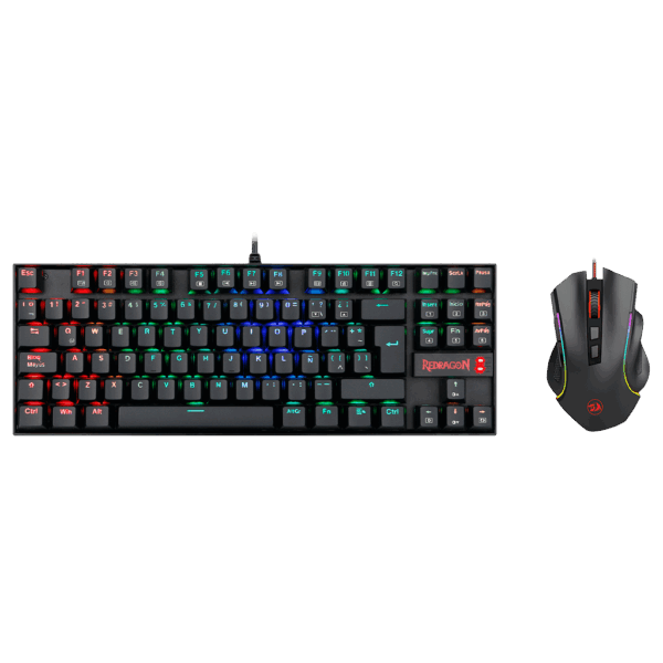 Pack Teclado y Mouse Gamer Redragon Kumara + Mouse Español