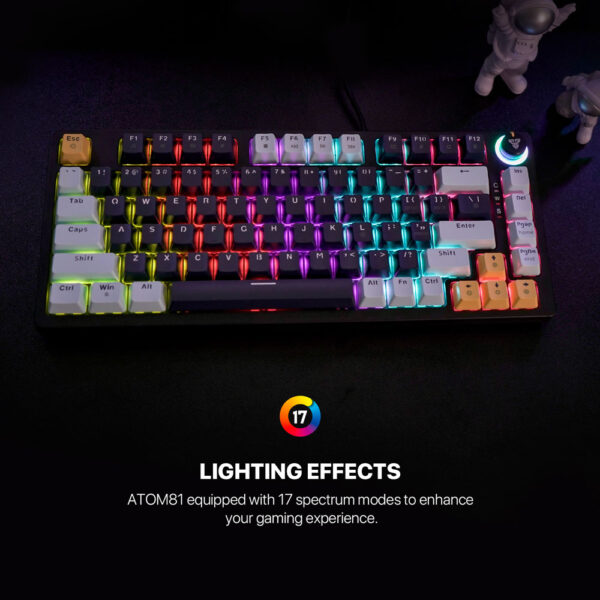 Teclado Fantech MK875V2 ATOM81 Mizu Edition Navy Switch Red - Imagen 4