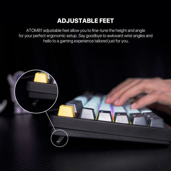 Teclado Fantech MK875V2 ATOM81 Mizu Edition Navy Switch Red - Imagen 7
