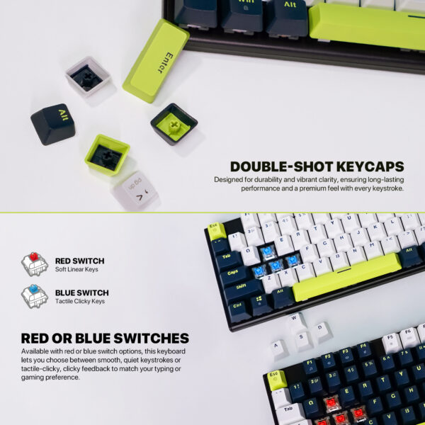 Teclado Fantech MK877s ATOM87s MORI Blue (Switch Red) - Imagen 10
