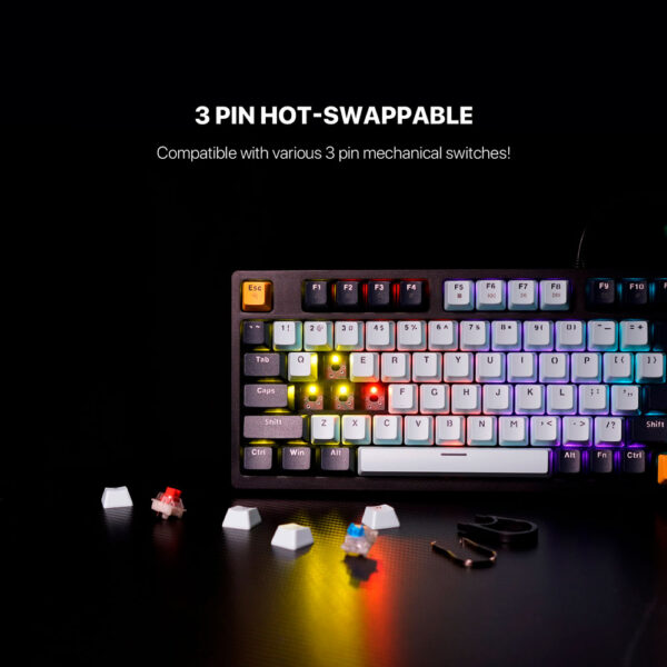 Teclado Fantech MK890V2 ATOM96 MIZU Navy (Switch Red) - Imagen 8