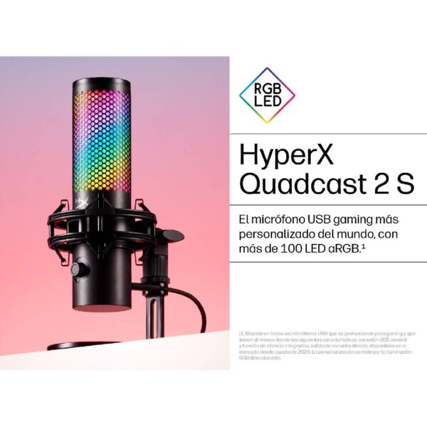 Microfono HyperX Quadcast 2 S Negro - Imagen 2