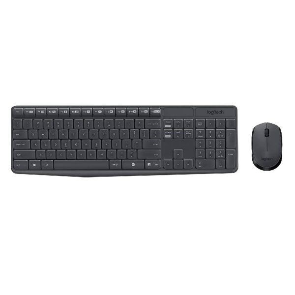 Teclado y Mouse Logitech MK235 Negro Antiderrame
