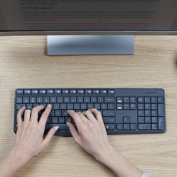 Teclado y Mouse Logitech MK235 Negro Antiderrame - Imagen 4