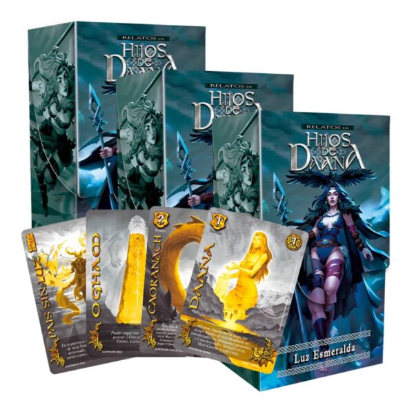 (PREVENTA) X3 Relatos Hijos de Daana: Luz Esmeralda + 2 Cartas Al Azar