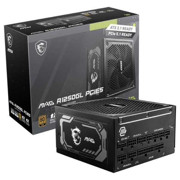 Fuente de Poder MSI MAG A1250GL PCIE5 1250W 80+ Gold Modular - Imagen 4