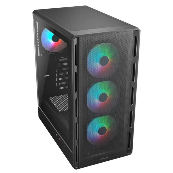 Gabinete Cougar Airface Pure RGB Negro (3 front, 1 back fan) - Imagen 3