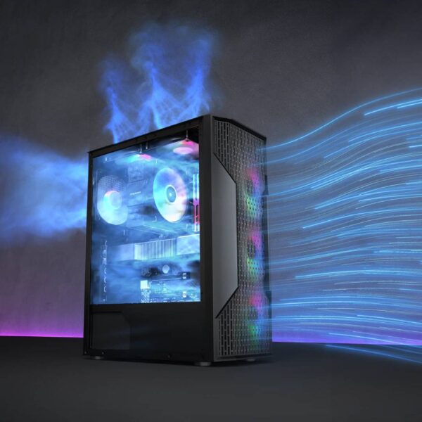 Gabinete Cougar MX110 RGB (3 front, 1 back fans) - Imagen 7