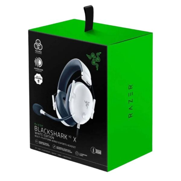 Audifonos Razer BlackShark V2 X White 3.5mm Multiplataforma - Imagen 4