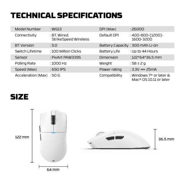Mouse Fantech WG13 TANTO White - Imagen 10