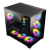 Gabinete Fantech CG85 LUMINA RGB Black - Imagen 5