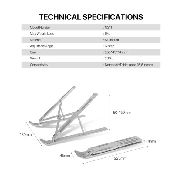 Base de Notebook Fantech NS11 Silver - Imagen 9
