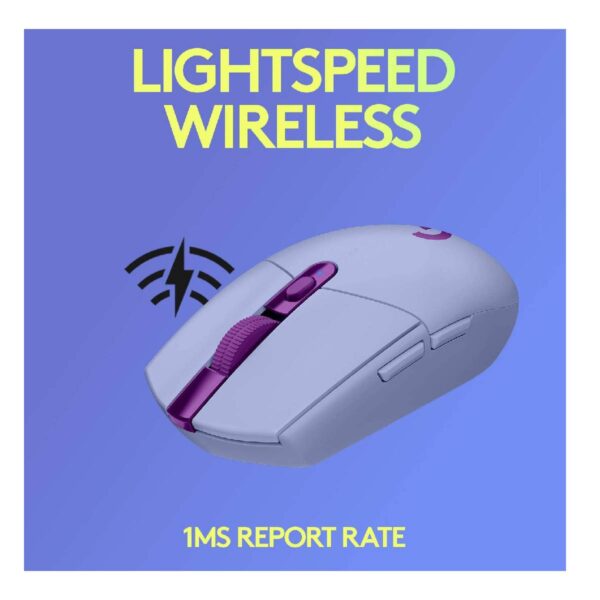Mouse Gamer Logitech Inalambrico G305 Lila 12k dpi - Imagen 2