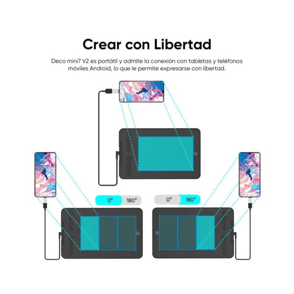 Tabletas Digitalizadoras XP-Pen Deco mini7 V2 - Imagen 3