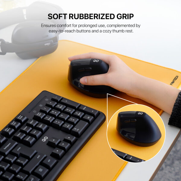 Mouse Fantech W195R GO COMFY Black - Imagen 3