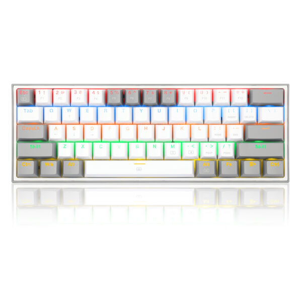 Teclado Gamer Fizz RGB K617-RGB White/Grey