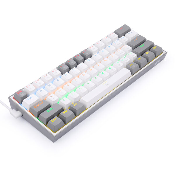 Teclado Gamer Fizz RGB K617-RGB White/Grey - Imagen 6