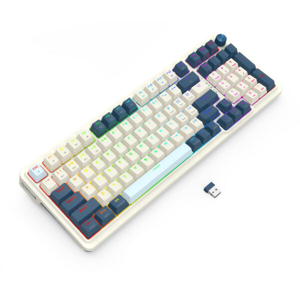 Teclado Redragon Eisa MAX K686SP-RGB-PRO-SP Blanco y Azul - Imagen 6