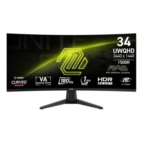 Monitor Gamer MSI MAG 346CQ 34, Curvo, 180hz, 1ms