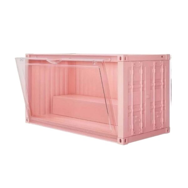 Caja Exhibidora de Figuras con Luz, Container Show Box Rosa