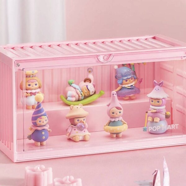 Caja Exhibidora de Figuras con Luz, Container Show Box Rosa - Imagen 3