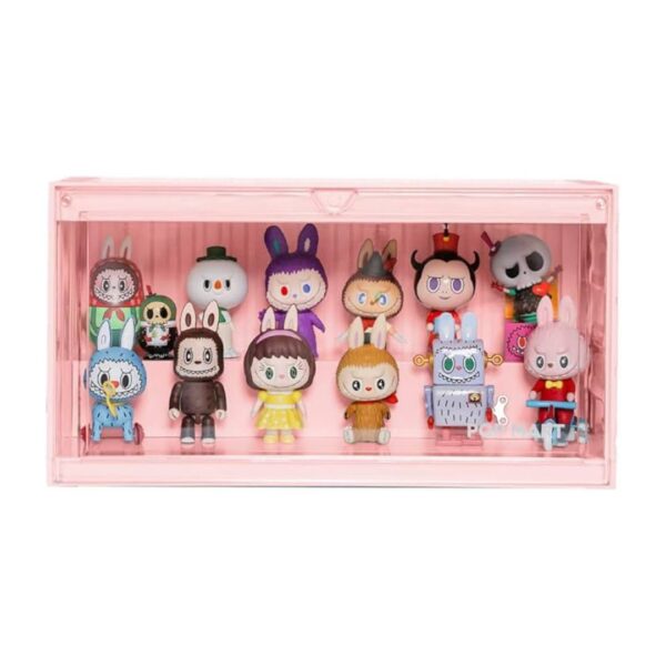 Caja Exhibidora de Figuras con Luz, Container Show Box Rosa - Imagen 2