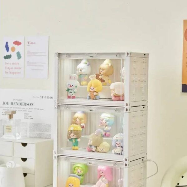 Caja Exhibidora de Figuras con Luz Container Show Box Blanca - Imagen 2