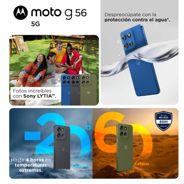 Celular Motorola Moto G56 8+256GB Gris - Imagen 2