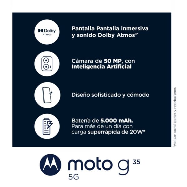 Celular Motorola G35 Green 4+128GB - Imagen 7