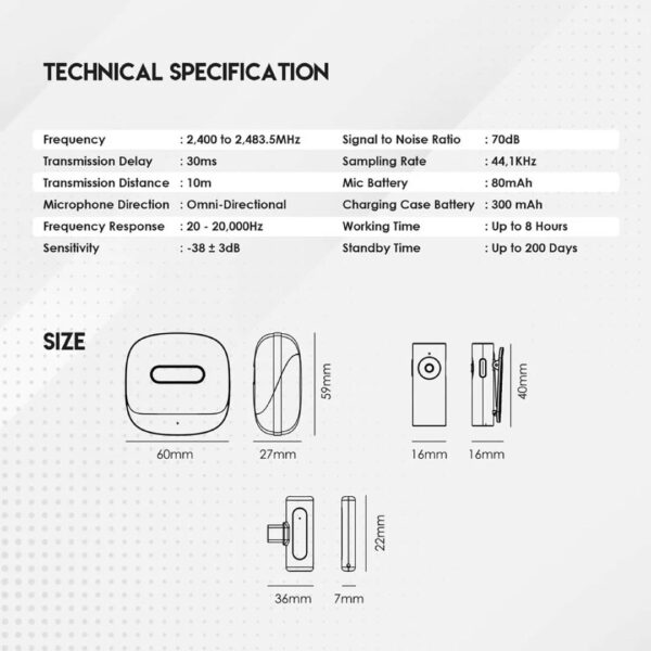 Microfono Levalier Fantech Leviosa AIR Lightning - Imagen 5