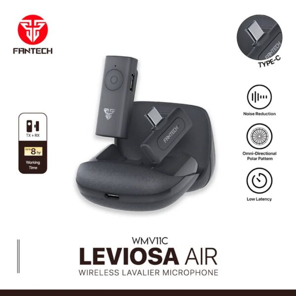 Microfono Levalier Fantech Leviosa AIR USB C - Imagen 7
