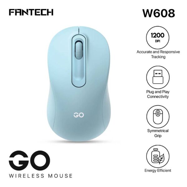 Mouse inalámbrico FANTECH W608 GO Azul - Imagen 4