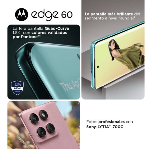 Celular Motorola Moto Edge 60 Fusion Celeste 8+256GB - Imagen 2